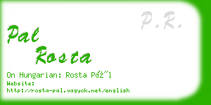 pal rosta business card